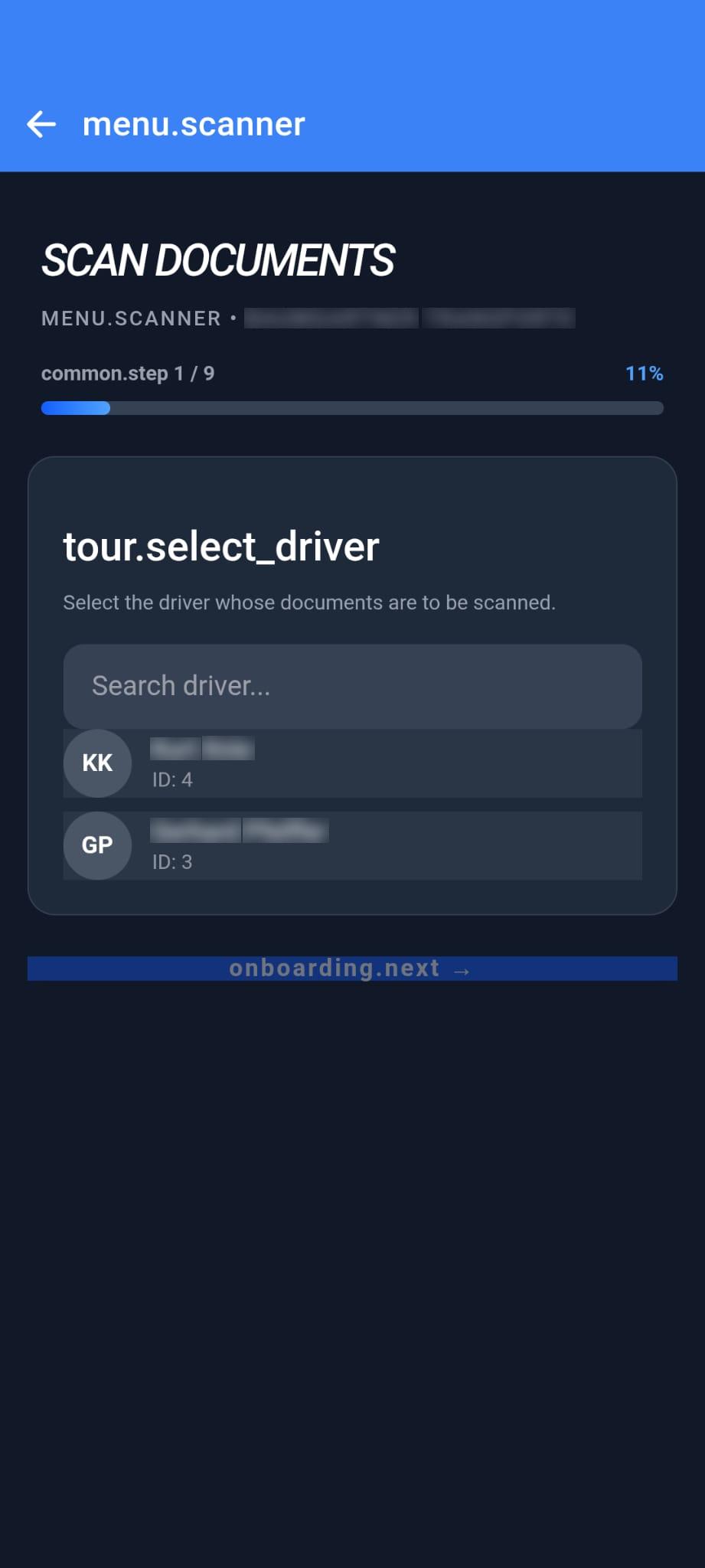 Dokumenten-Scanner in der App